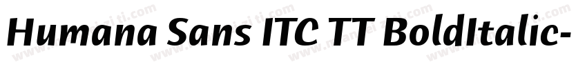 Humana Sans ITC TT BoldItalic字体转换